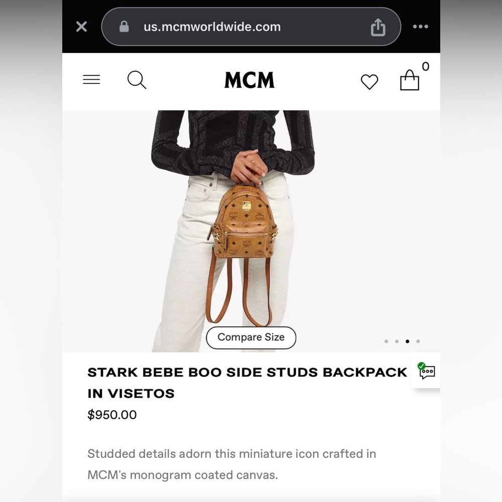 MCM mini bookbag - Picture 6 of 13